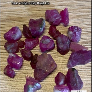 38.40 ct Afghan Ruby Rough Lot – Red Crystals with Natural Beauty & Form