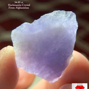 34.05 ct Afghan Hackmanite Crystal – A Rare Gem of Light and Mystery