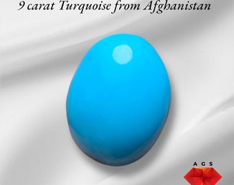 Discover the Elegance of a 9.00-Carat Natural Turquoise From Afghanistan