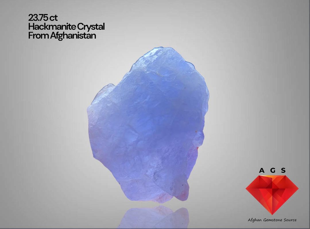 Natural 23.75ct Hackmanite Crystal From Afghanistan - Etsy