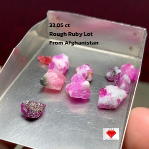 32.05ct Natural Ruby Rough Lot – Afghanistan | 11.56 x 8.18 x 6.18 mm