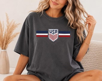 USA Soccer Shirt, America Soccer Fan Tee, 2026 Soccer Game Day Shirt, Patriotic USA Tee, Comfort Colors Shirt, Soccer Gift