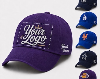 Custom 47 brand Embroidered Hat, Personalized Baseball Cap, Side Name Patch, Custom Logo Dad Hat Gift