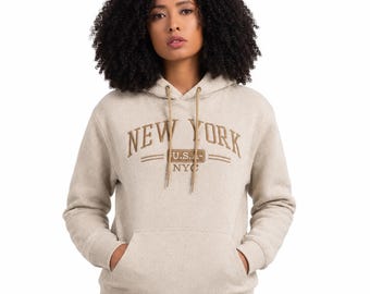 New York City Pullover Hoodie, Unisex Streetwear Sweatshirt, USA MARS FASHION