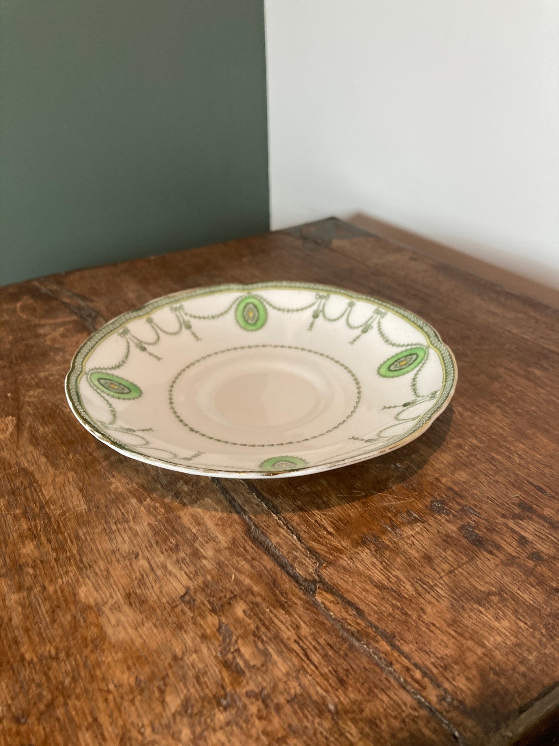 Royal Doulton Countess Green Tea Cup Saucer With a Gold Trim Etsy