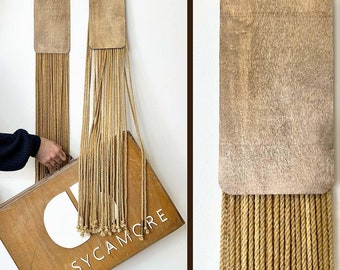 Boho Macrame Wall Hanging: Fiber Art Acoustic Panel