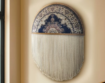 Handmade Turkish Azilal Rug: Bohemian Wall Decor