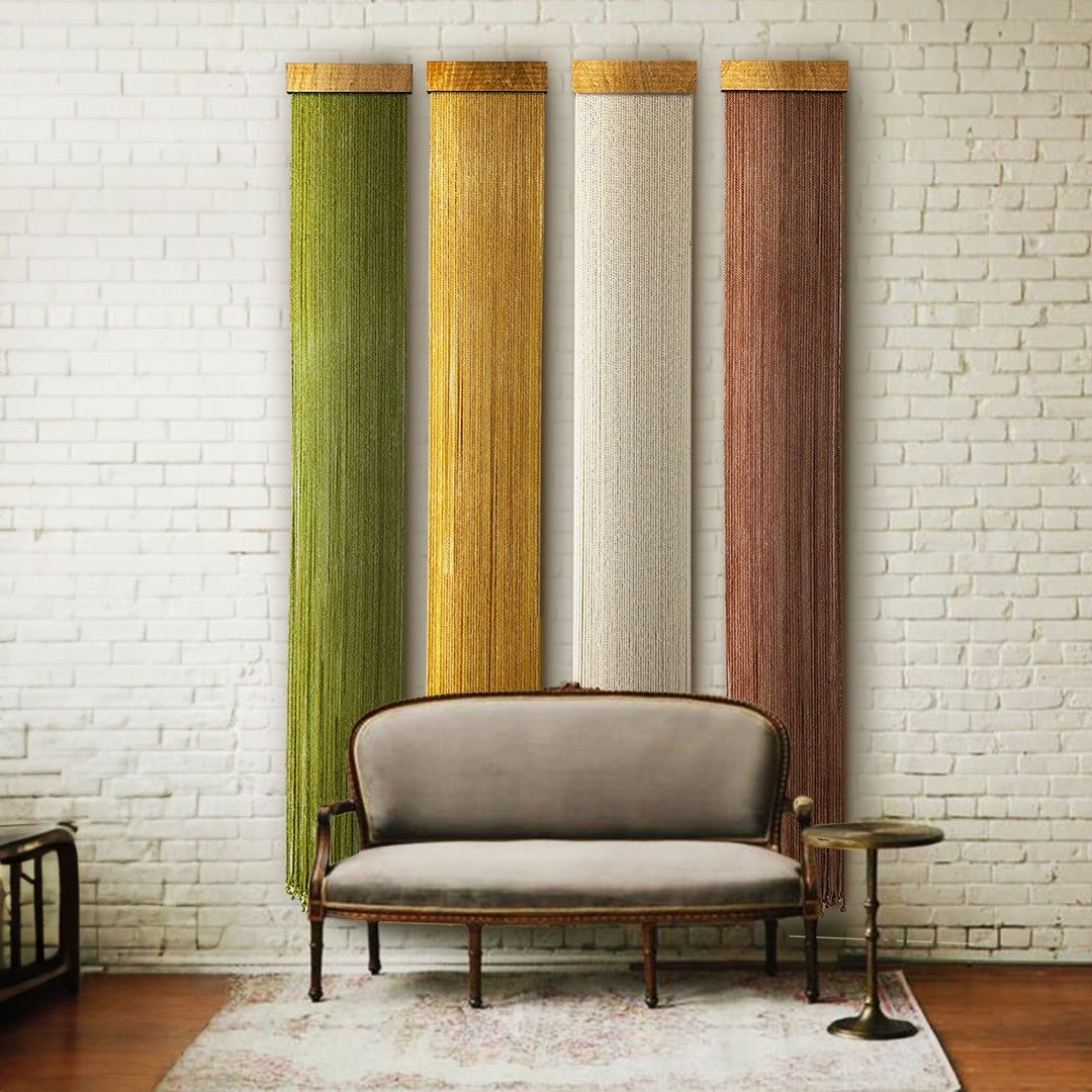 Set of Four Fiber Art Wall Hanging, Sound Absorbing Wall Decor, Acoustic Panel Art, Handmade