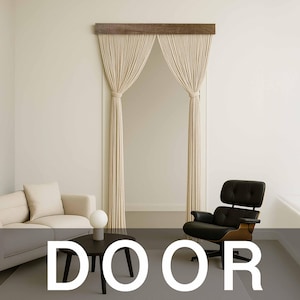Handmade Cotton Rope Door Panel: Sound Insulating Fiber Art Curtain