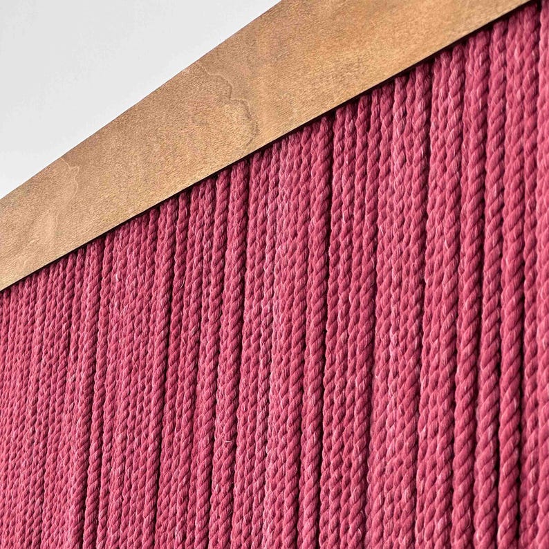 Acoustical Ropes Wine-red Cotton Rope Wall Panels: Acoustic Fiber Art Decor - Etsy