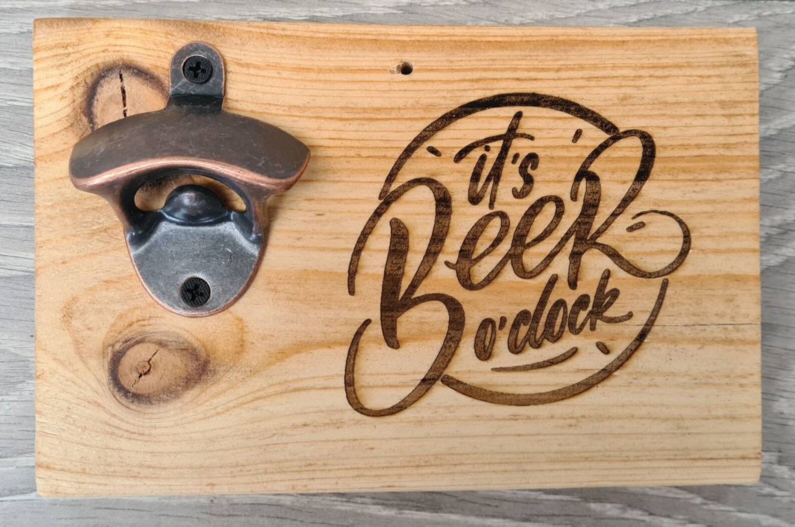 Laser Engraved Wooden Bottle Opener Etsy