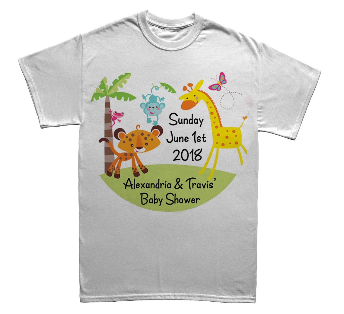 Safari Personalized Baby Shower Tshirts Etsy