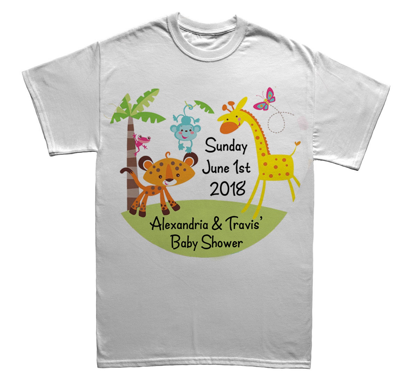 Safari Personalized Baby Shower Tshirts Etsy