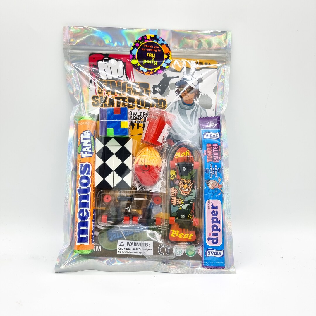 Older Boys Pre Filled Birthday Skateboarding Party Goody Bags, Party