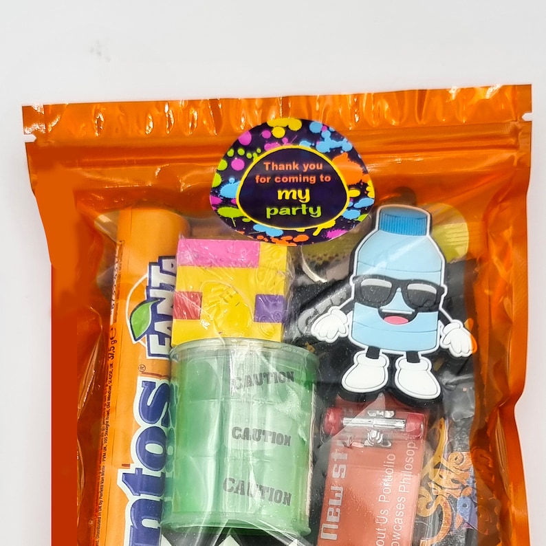 Older Boys Pre Filled Birthday Skateboarding Party Goody Bags, Party Favours With Toys And Sweets.