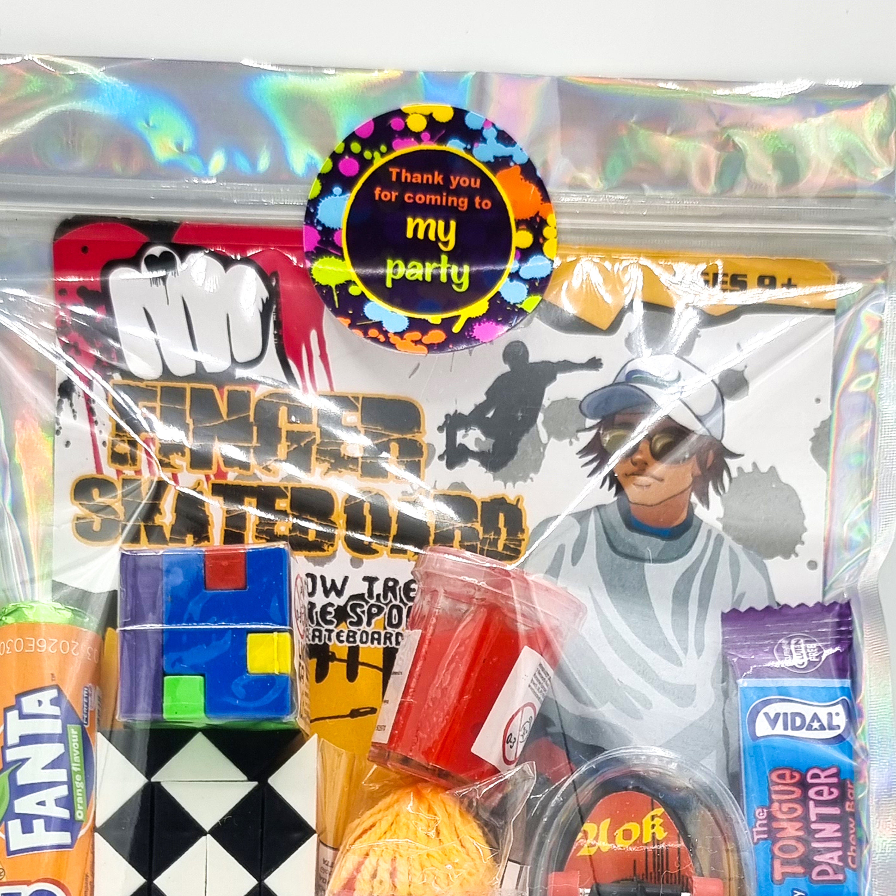 Older Boys Pre Filled Birthday Skateboarding Party Goody Bags, Party