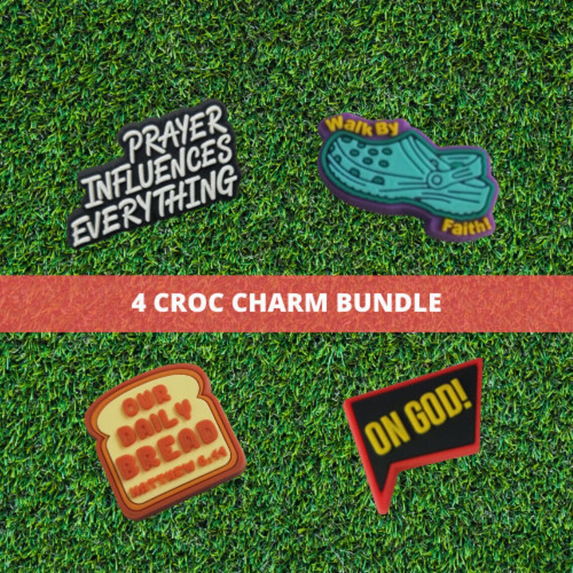 2 TWO Clog Croc Shoe Charms Christian Prayer Influences Etsy Polska