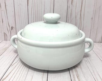 Vintage MCM Trend Pacific Galaxy Round Covered Casserole Dish Color Milkstone Japan
