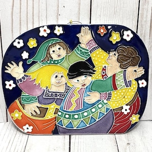 Creations Luciano Clay Wall Decor Handmade in Italy Festival Scene