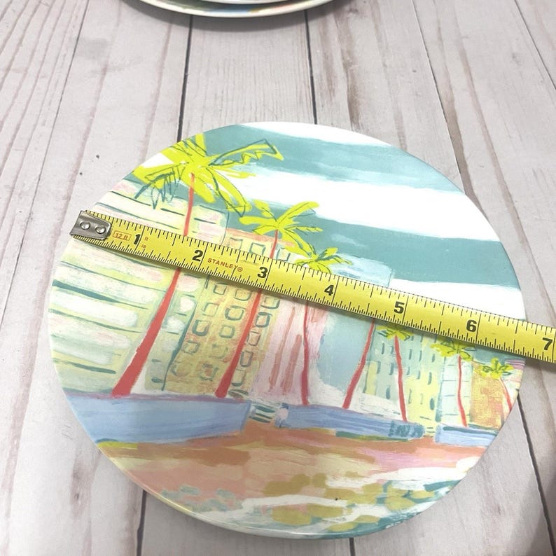 Blakely Made Anthropologie Melamin Salatteller Miami Beach Coastal 5er-Set Bild 7
