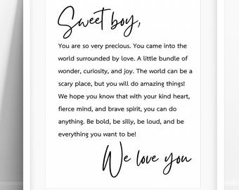Baby Boy Nursery Quote Print Sweet Boy Printable Wall Art Etsy Baby Boy Nursery Quote Print Sweet Boy Printable Wall Art Etsy