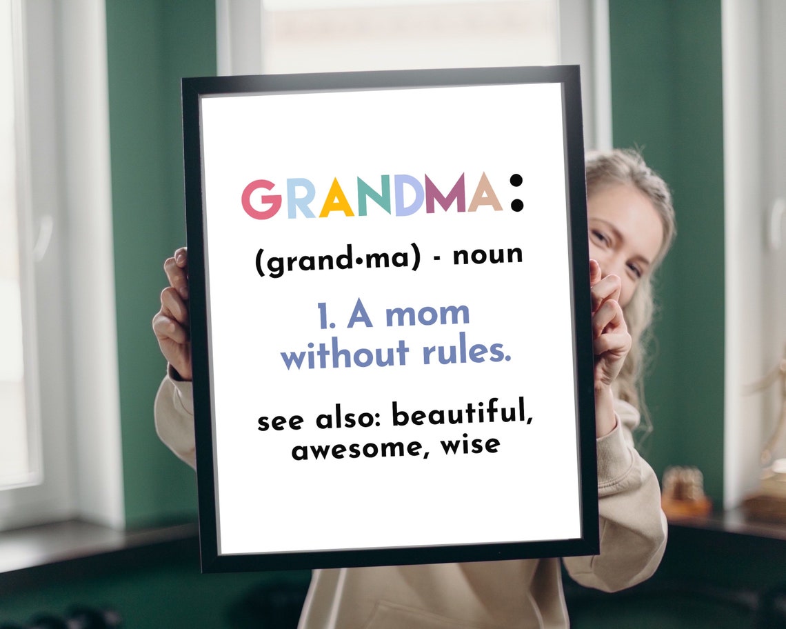 Grandma Definition Print Grandma Quote PRINTABLE Wall Art Etsy UK