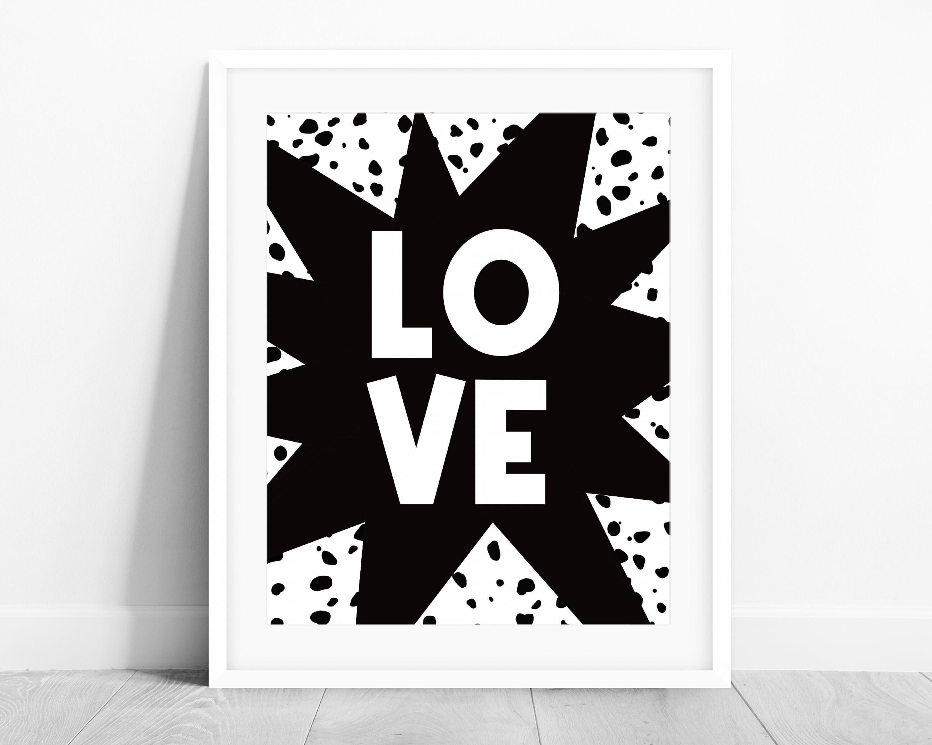 Black Love Word Poster Love PRINTABLE Wall Art Love Etsy UK