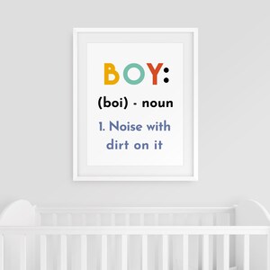 Boy Definition Print, Funny Boys PRINTABLE Wall Art, Colorful Fun Boys ...
