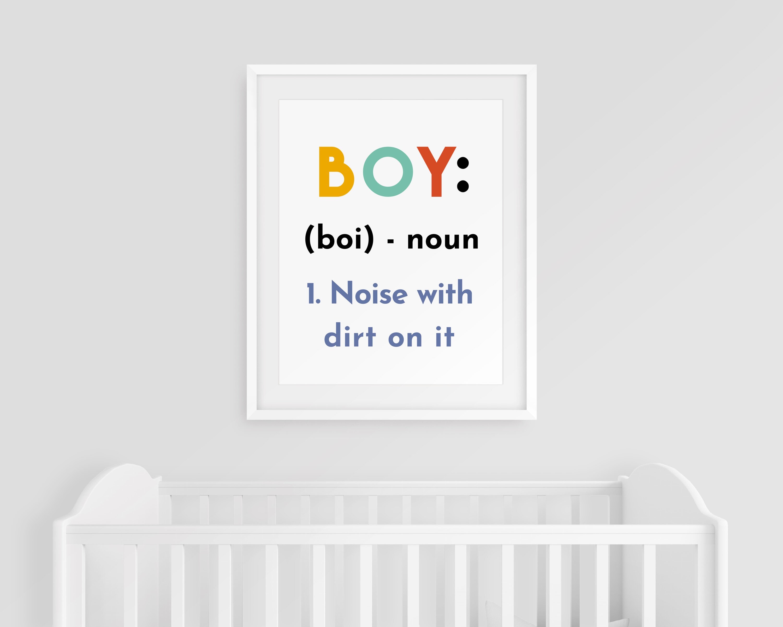 Boy Definition Print Funny Boys PRINTABLE Wall Art Colorful Etsy