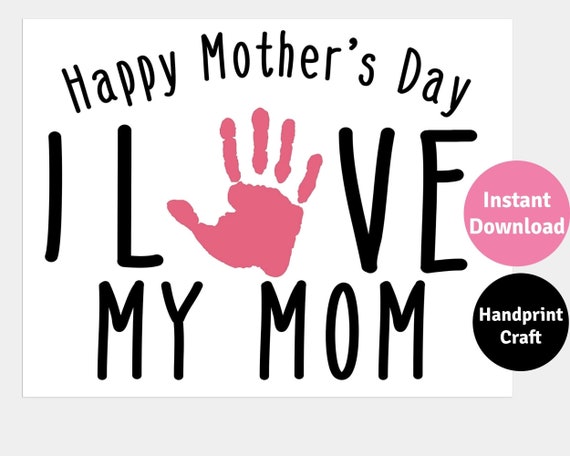 Mother's Day Handprint Kid Craft Baby Handprint Art Gift