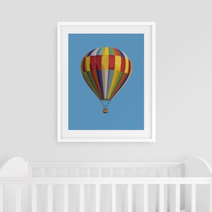 Hot Air Balloon Wall Art Print, Hot Air Balloon PRINTABLE Nursery Decor ...