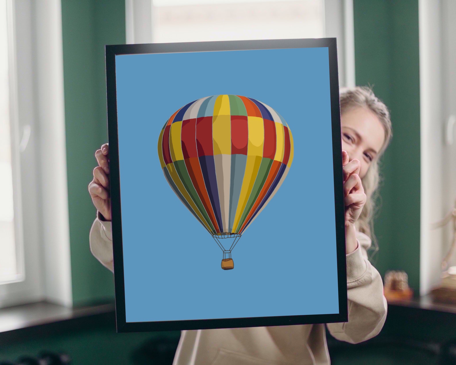 Hot Air Balloon Wall Art Print Hot Air Balloon PRINTABLE Etsy