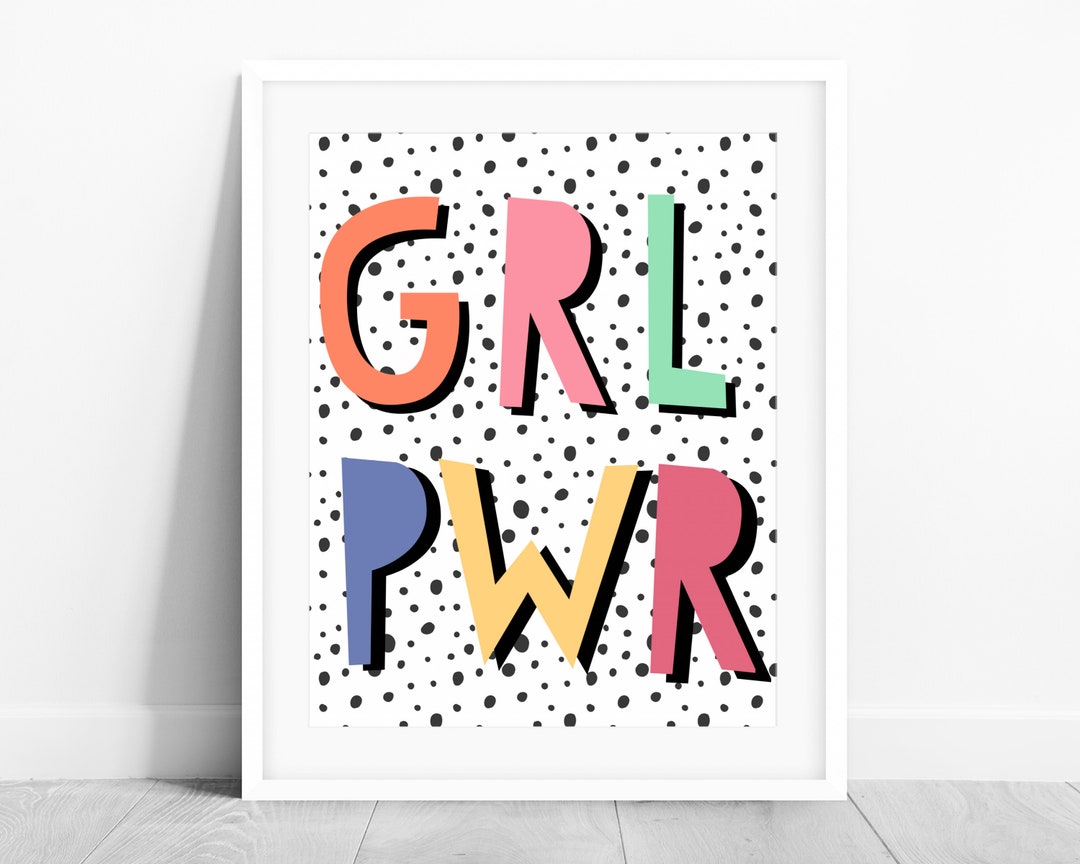 Grl Pwr Print Girl Power Wall Art Girl Power PRINTABLE Wall - Etsy