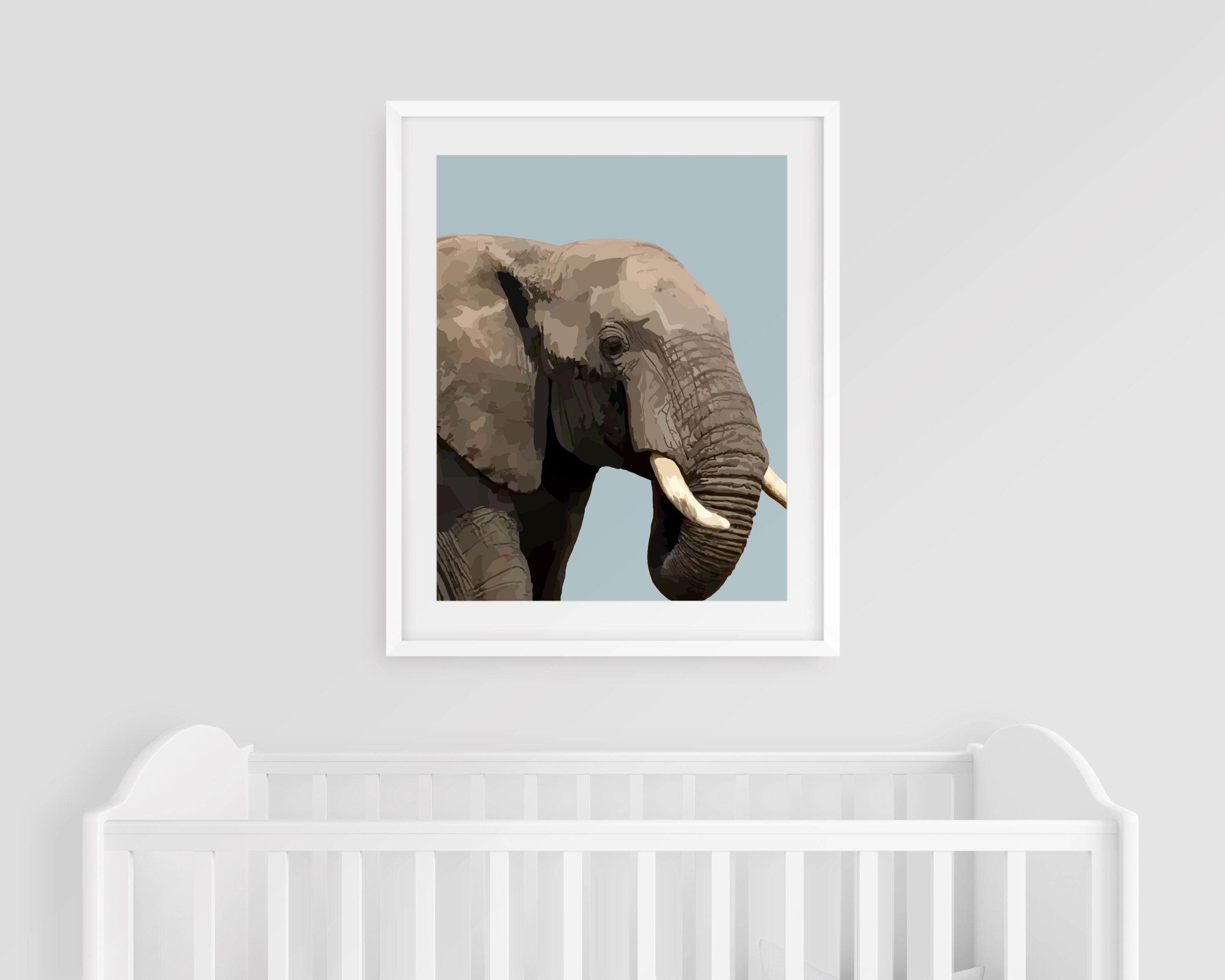 Elephant Safari Nursery Decor Elephant Print PRINTABLE Wall - Etsy