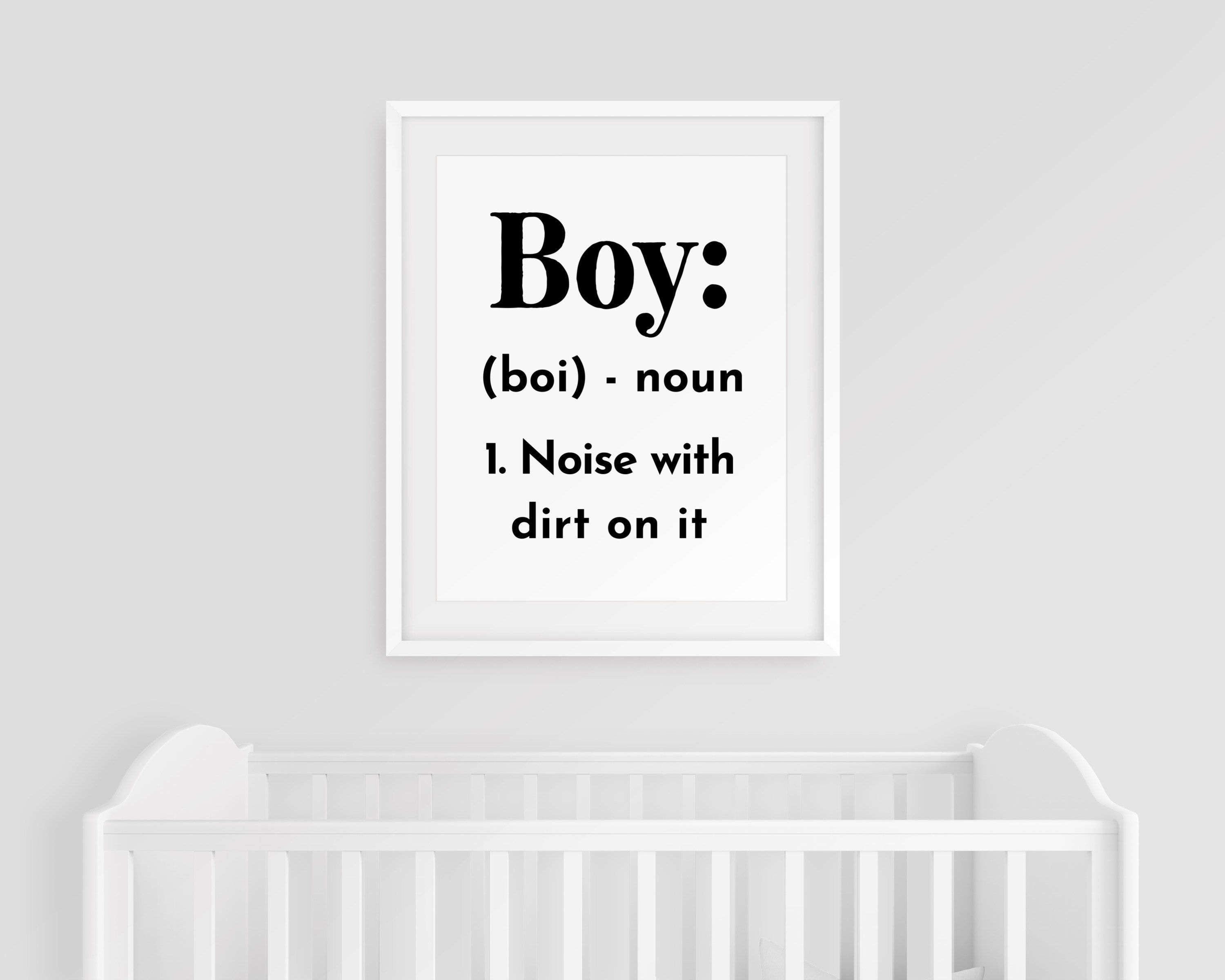 Black Boy Definition Print Funny Boys PRINTABLE Wall Art Etsy