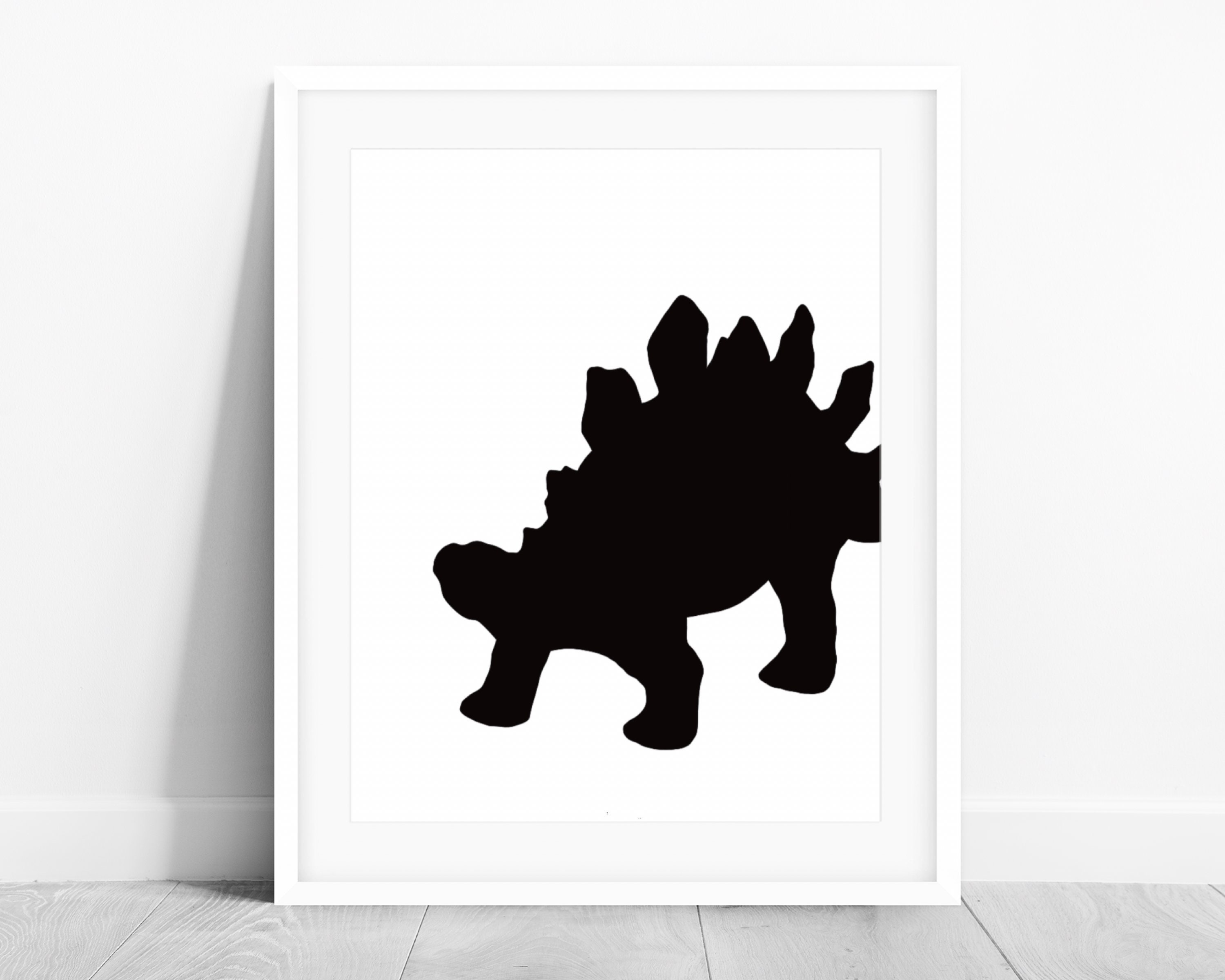 Dinosaur Prints PRINTABLE Wall Art Set of 6 Black and White Etsy