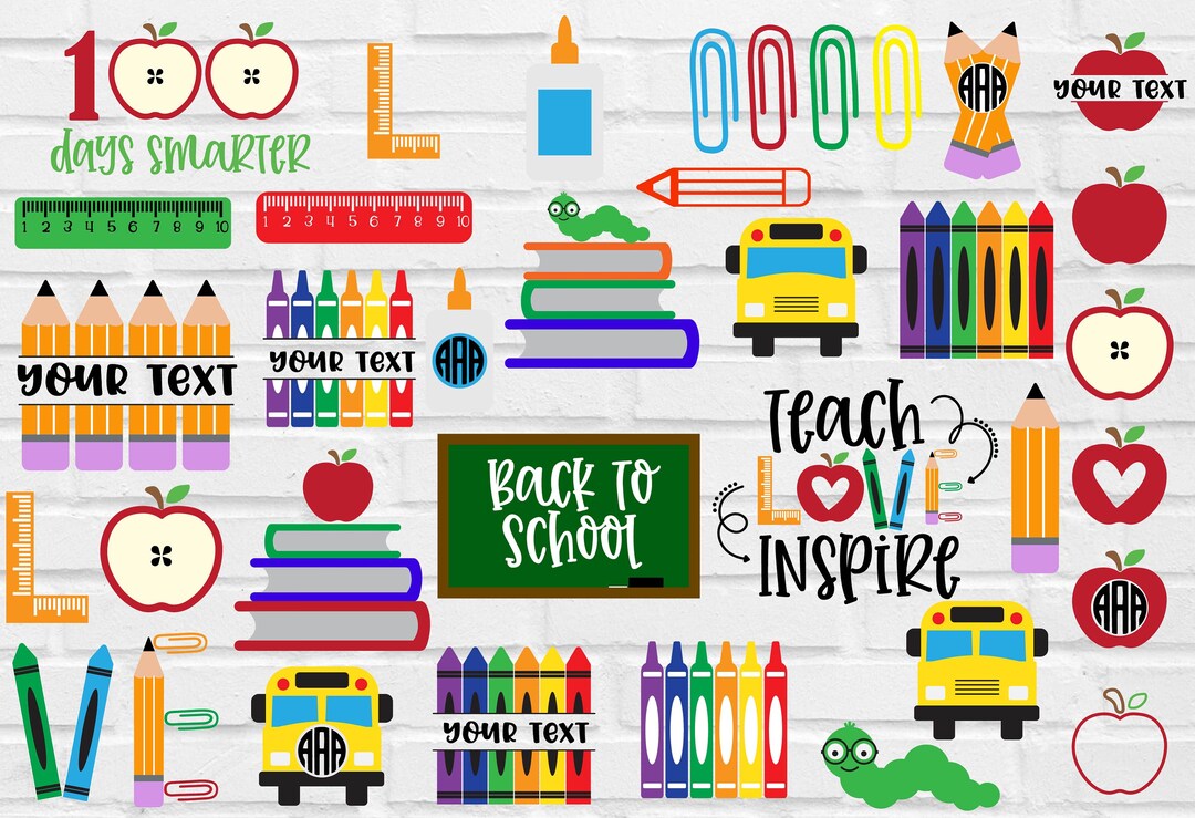 Back to School SVG Bundle School SVG Teacher SVG 100 - Etsy