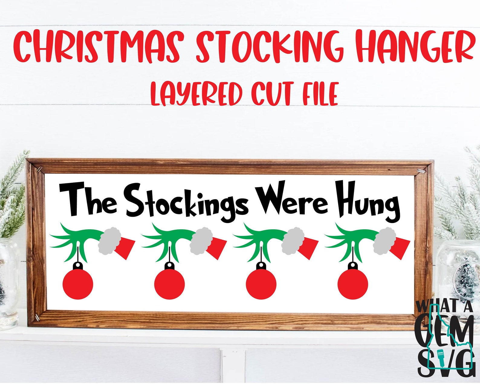 Grinch Stocking Holder SVG Grinch Svg Christmas Stocking Etsy Canada