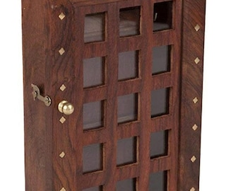 Key holder box,Wooden key cabinet, Handmade key house/Wooden box for keys/Key keeper/ Wall hanging key hanger Key storage box