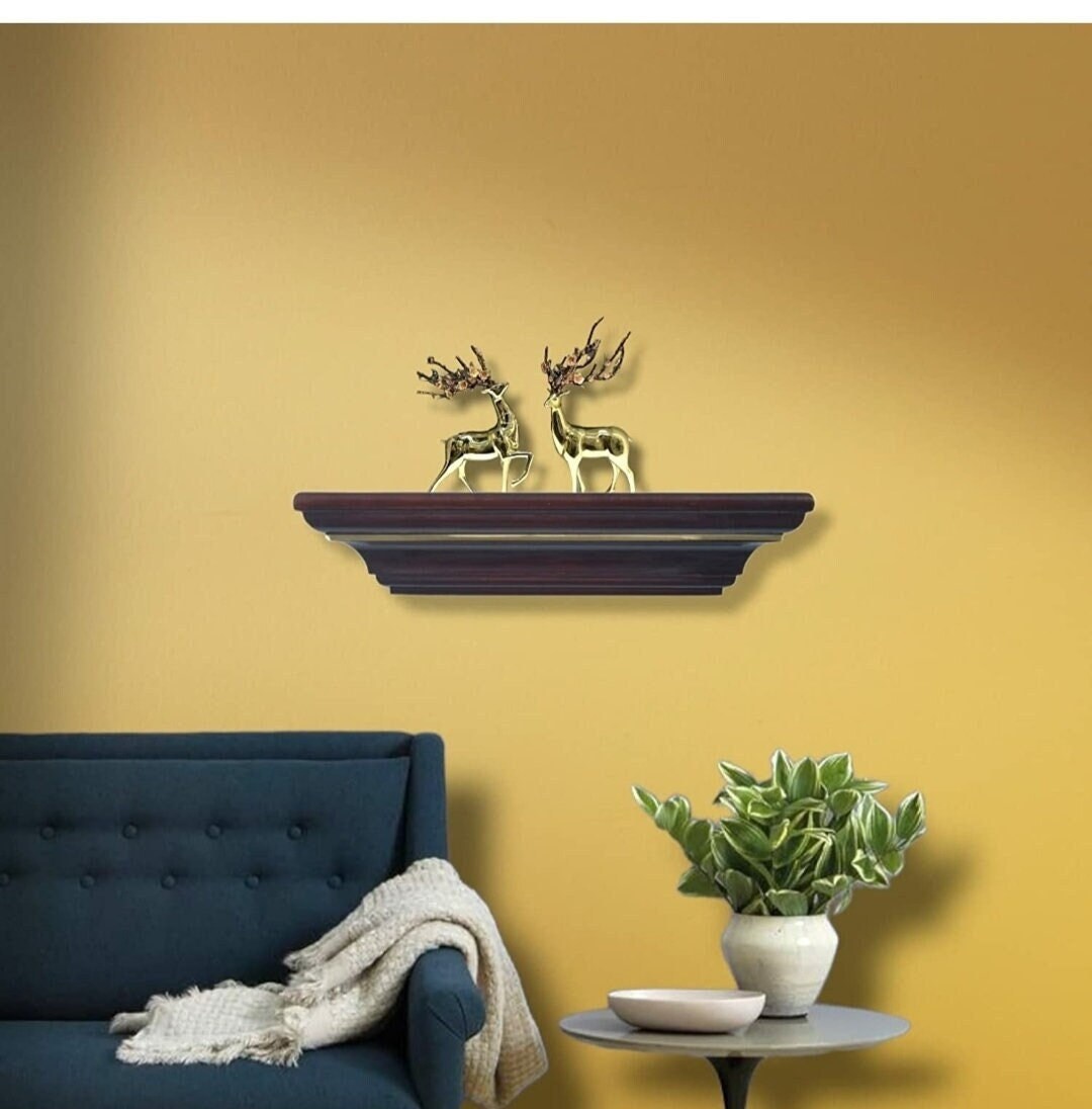 Wooden Molding Wall Shelf/handmade Wall Bracket Wood/walnut Handmade