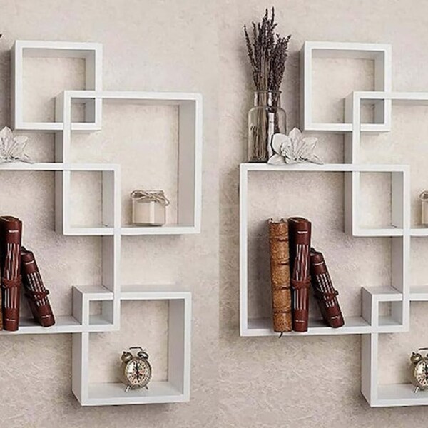 White Wall Shelf Etsy
