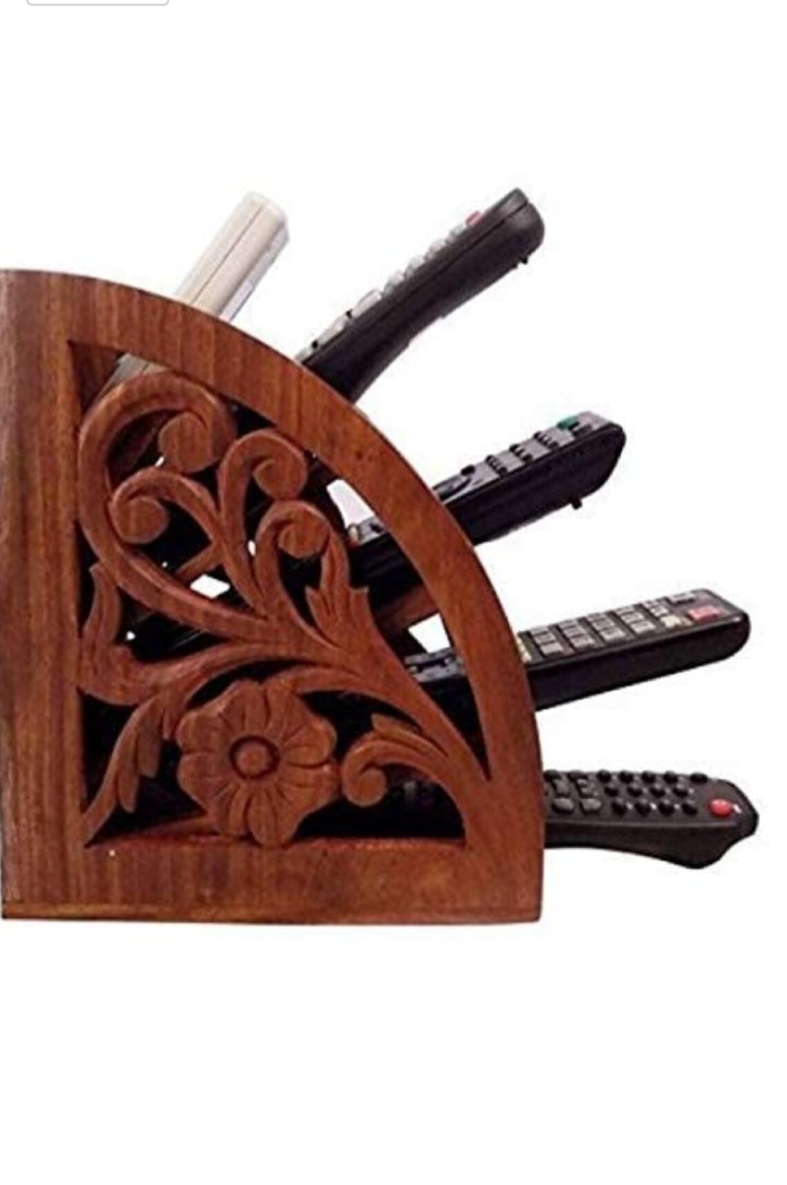 Handmade Wooden Remote Control Storage Holder Stand Organizer Etsy