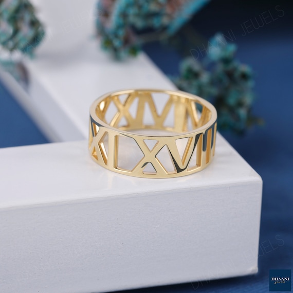 Custom roman hotsell numeral ring