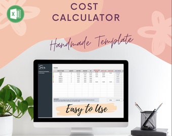 Calculadora de Custos/Lucros do Etsy (Versão EUA), Modelo de Excel para Calculadora de Taxas do Etsy, Modelo de Calculadora de Lucros para Vendedores do Etsy