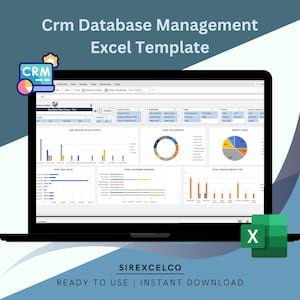 Dynamic CRM Excel Template | All-in-One CRM Software Solution | Salesman Analysis |  Track, Manage, & Visualize CRM Data | Easy-to-Use