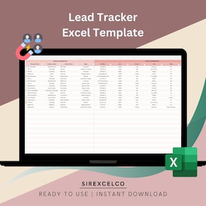 Lead Tracker Excel Template, Printable Customer Follow Up Google Sheet, Cold Call Tracker, Sales Activity Excel