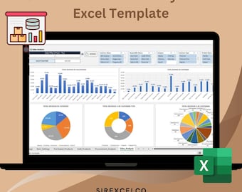 Comprehensive All in One Stock Inventory Tracker Excel Template | Manage Stock, Team, Orders, Profitability & Sales Analysis Easily