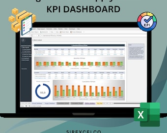 Supply Chain and Logistics, KPI Dashboard, Excel Template, Dynamic Reporting Dashboard Sheets, Performance Tracking XLS