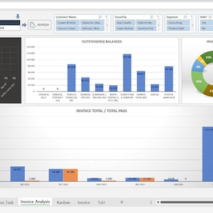Advanced Invoice Tracker Excel Template,invoice Tracking Spreadsheet ...