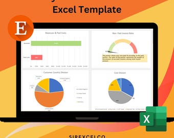 Modello Excel per Etsy Business Planner / Strumento completo per la gestione del pianificatore di negozi / Tieni traccia di ordini, spese, scorte, fatture e altro ancora